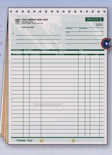 Color Collection Large Shipping Invoice (2 Part)