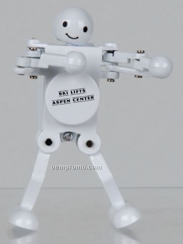 Wind-up Boogie Bot Toy - White