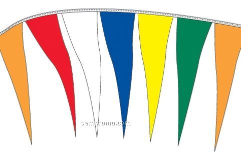 110' Regular Icicle Pennants W/ 40 Per String - Green