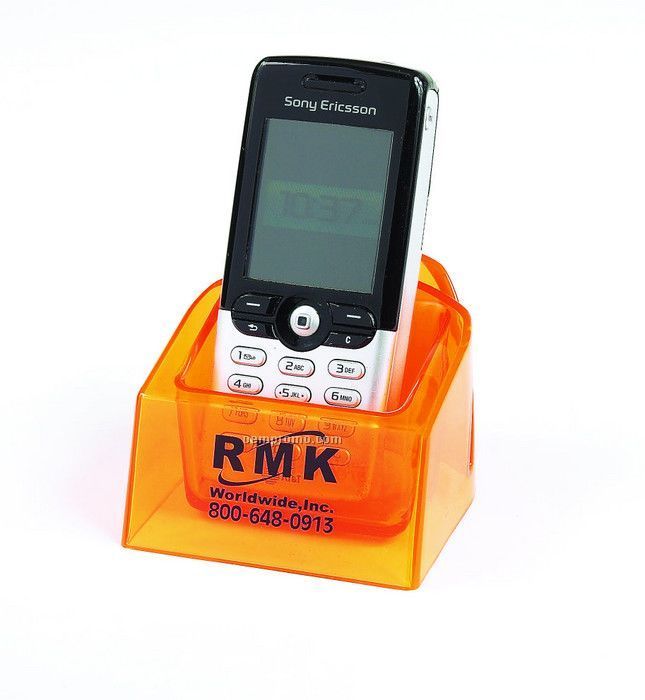 2-1/2"X3" Orange Translucent Cell Phone Holder