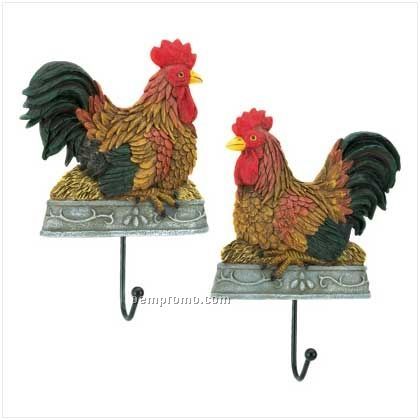 Country Rooster Wall Hooks