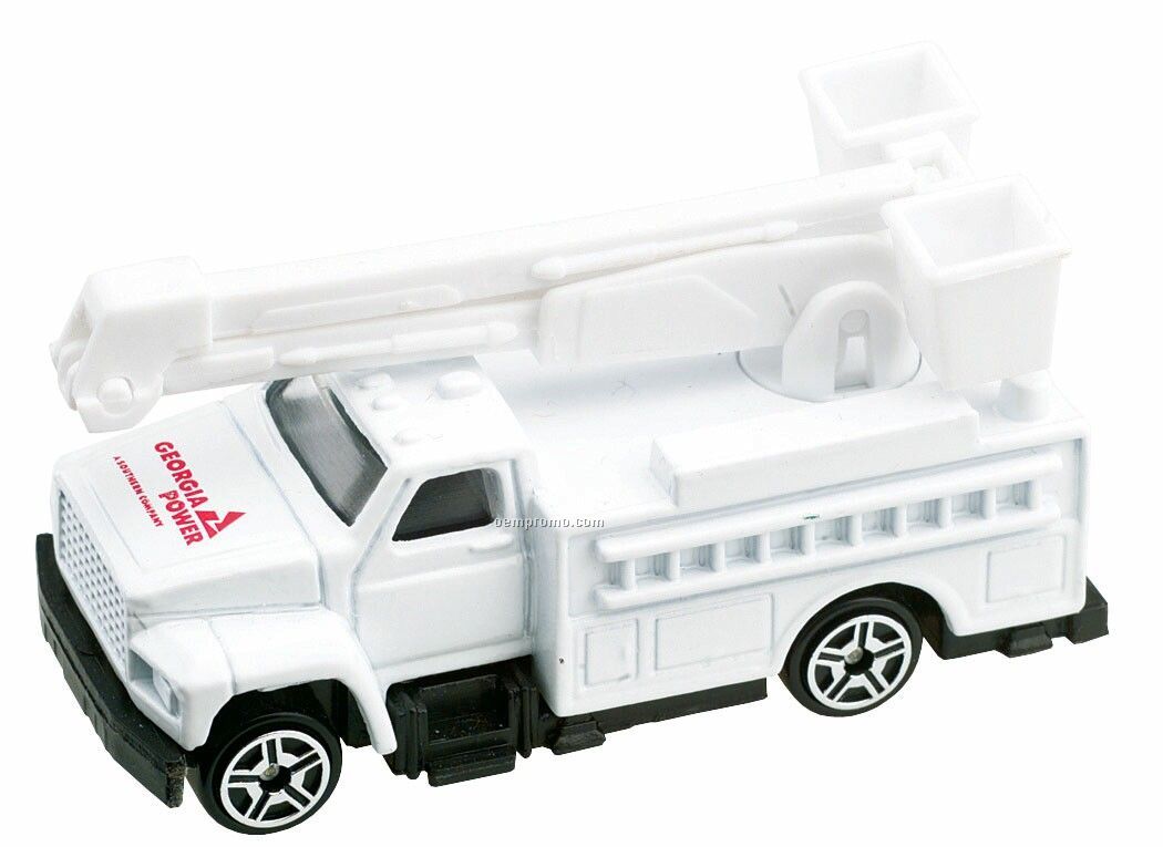 Die Cast White Cherry Picker