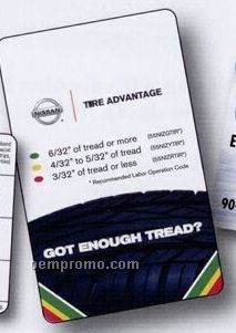 Custom Tire Tread Chart Card (4cp Front & Back)
