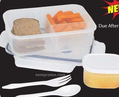 Lacuisine 34 Oz. Locking Divided Lunch Container