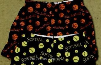 Adult & Youth Stock Scatterprint Shorts W/ 5" Inseam - Basketball