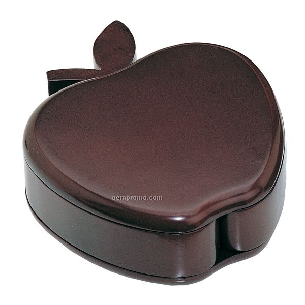 Big Apple!! Wooden Apple Treasure Box With Two Split Trays