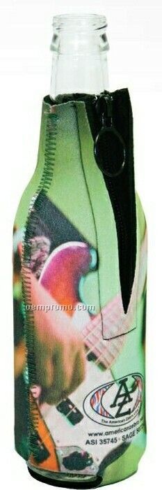 Neoprene Zipper Bottle Holder - Camouflage - Pink