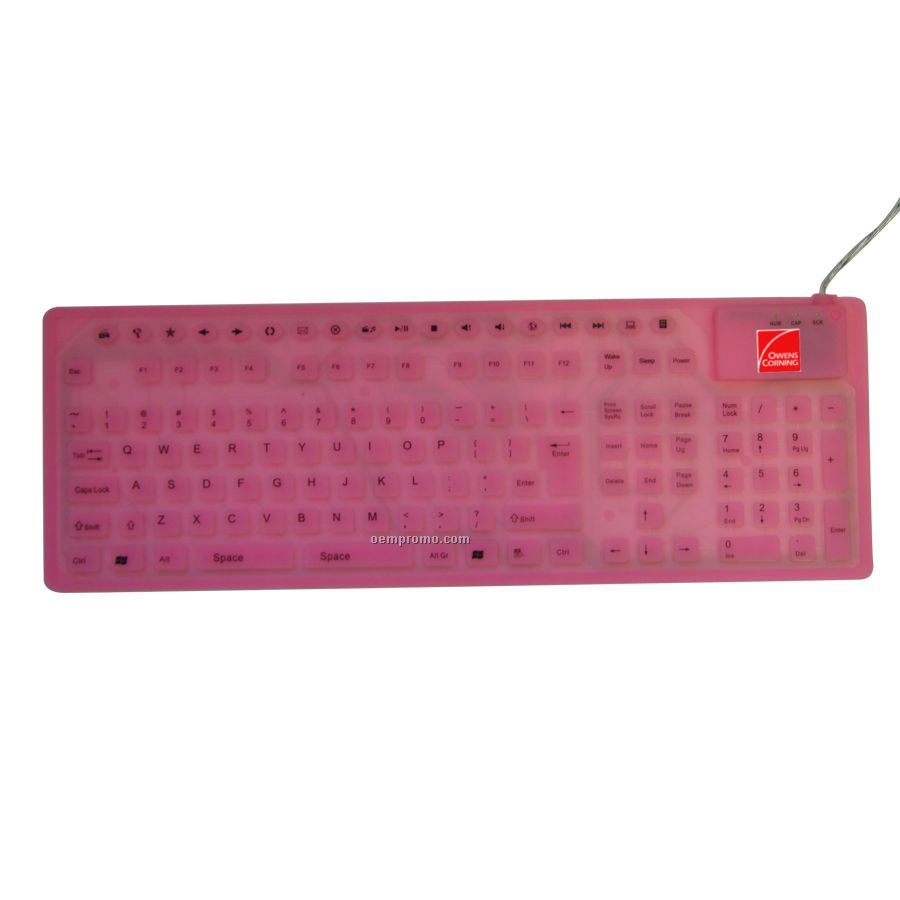 Rubberized Keyboard With Number Pad