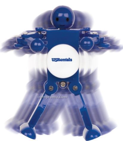 Wind-up Boogie Bot Toy - Blue