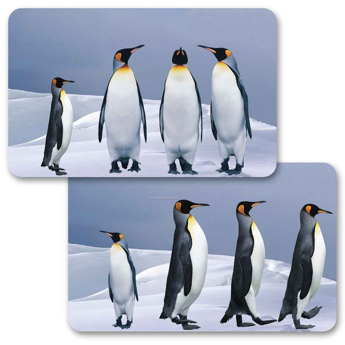 3d Lenticular Gift Card W/Animated Penguins Images (Blanks)