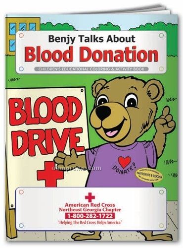 Action Pack Coloring Book W/ Crayons & Sleeve - Blood Donation