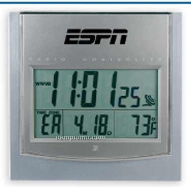 Atomic Calendar Alarm Clock With Date & Temperature