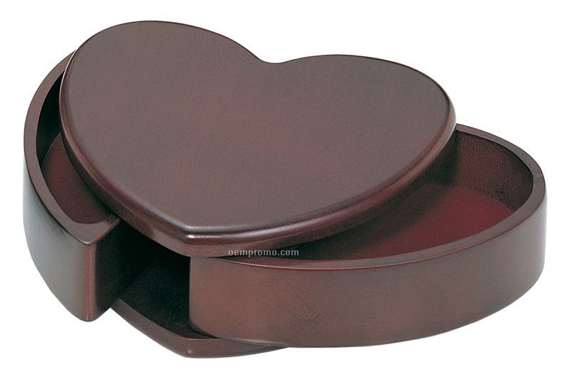Heart Shaped Treasure Box With 2 Split Trays