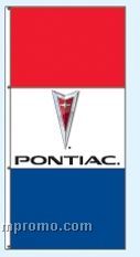 Single Face Dealer Free Flying Drape Flags - Pontiac