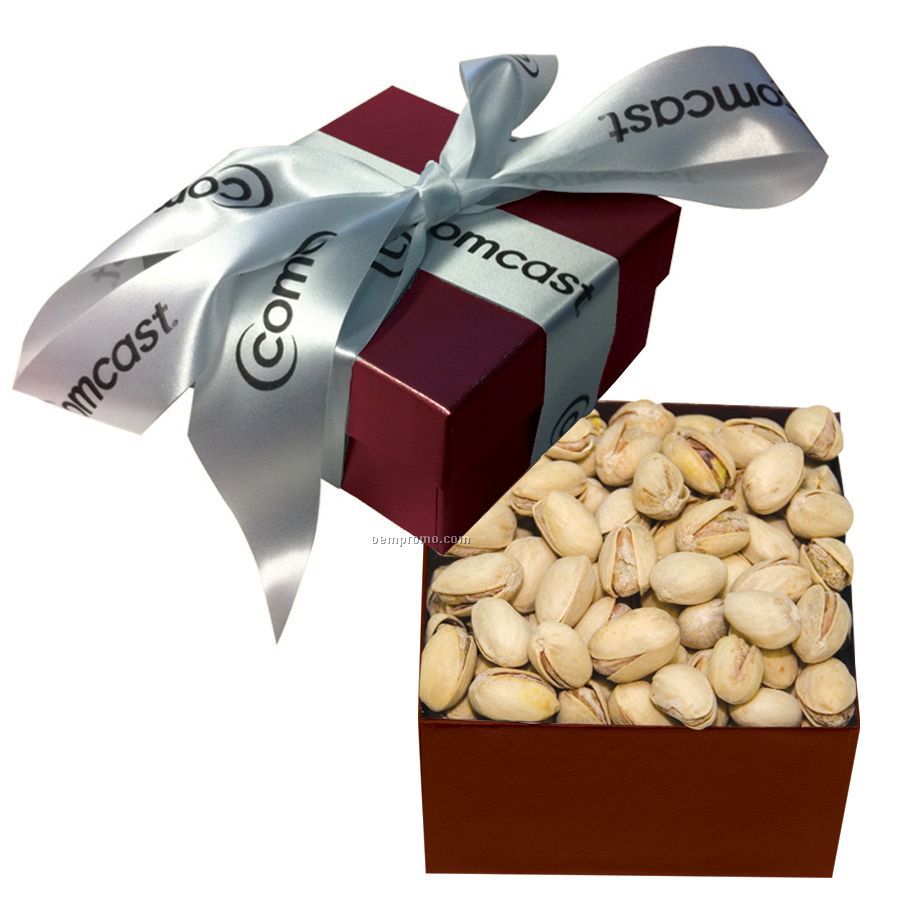 The Classic Burgundy Red Pistachios Box