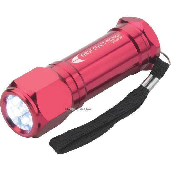Red 8 LED Flashlight