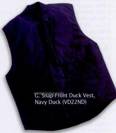 Red Kap Snap Front Duck Vest Fits All
