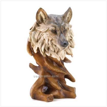Rustic Wolf Sculpture