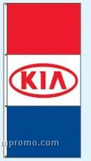 Single Face Dealer Free Flying Drape Flags - Kia