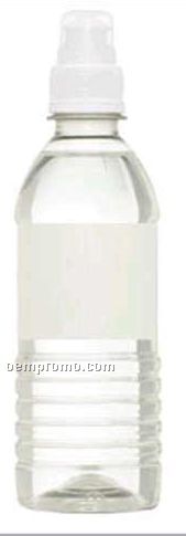 12 Oz. Clear Water Bottle W/Sports Cap
