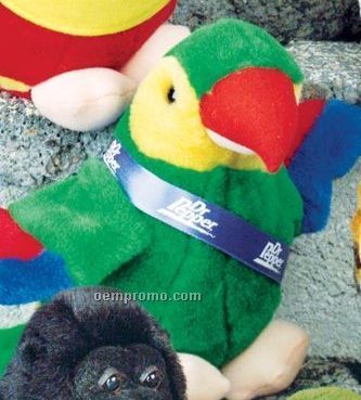 7" Nature Pal Beanie Green Bird