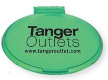 Round Translucent Green Compact Mirror (Printed)
