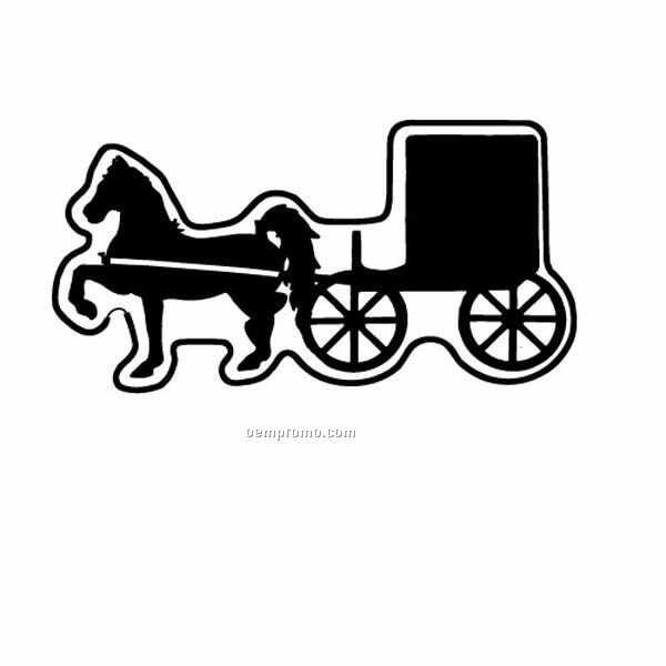 Stock Shape Horse & Buggy Recycled Magnet