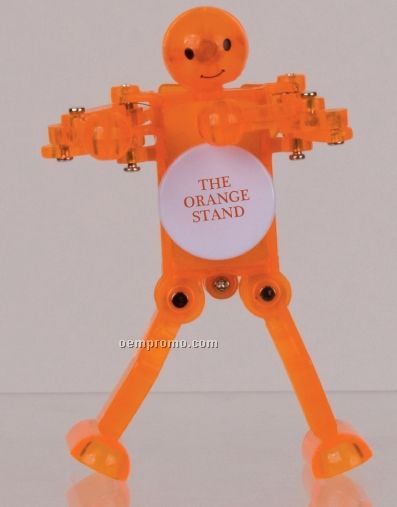 Wind-up Boogie Bot Toy - Orange