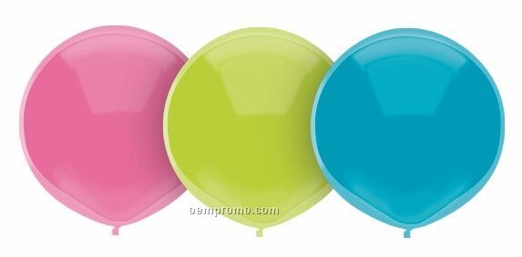 Outdoor Latex Balloons - Crystal & Fun Colors - Blank (17