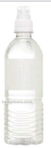 16.9 Oz. Clear Water Bottle W/Sports Cap