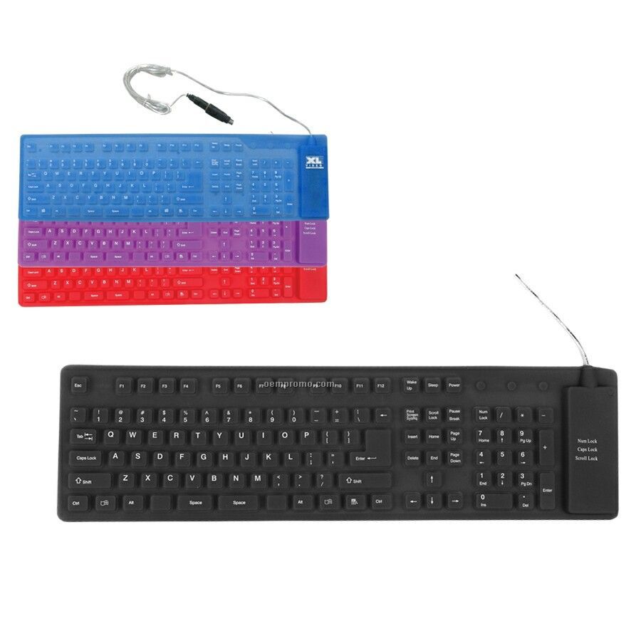 Flexible Waterproof Keyboard W/ Number Pad