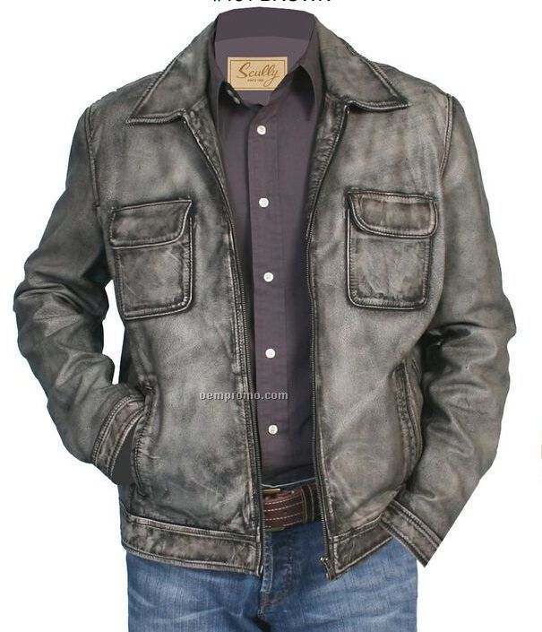 Men's Frontier Leather Distressed Jacket S-xx-l