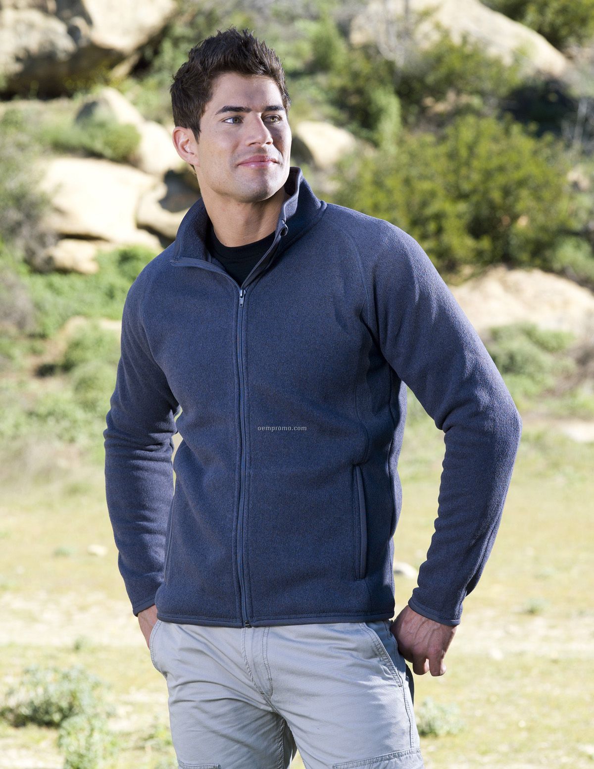 New Evan Men's 11.4 Oz. 100% Polyester Sweater Fleece Full Zip Jacket.
