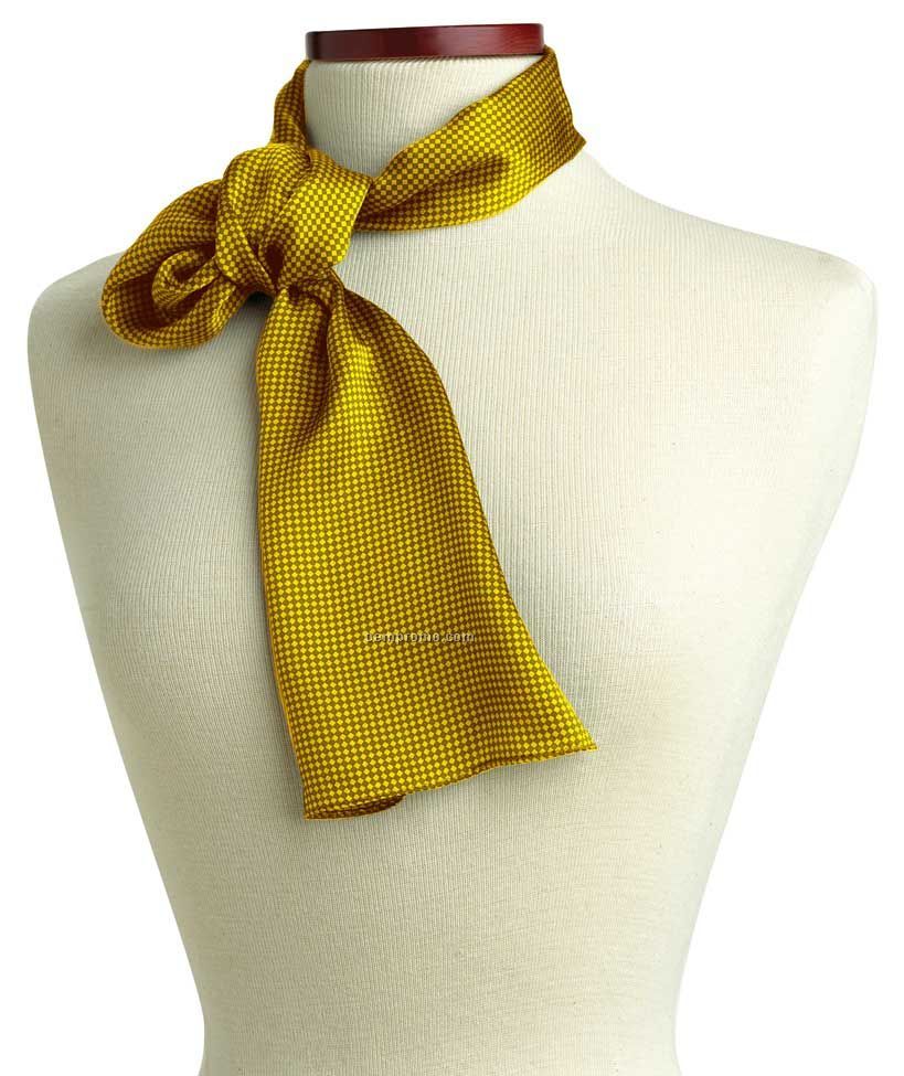 Wolfmark Carlton Silk Scarf - Yellow (45"X8")