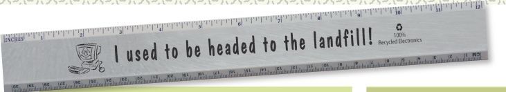 100% Recycled Electronics 12" Ruler