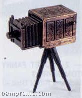 Early American Bronze Metal Pencil Sharpener - Bellows Tripod Camera