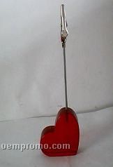 Heart-shaped Memo Clip Holder