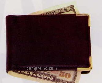 3-1/2"X2-5/8"X1/2" Large Leather Magnetic Money Clip