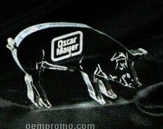 Acrylic Paperweight Up To 16 Square Inches / Pig
