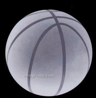 Crystal Sport Ball Paperweight (Basketball) - Engraved
