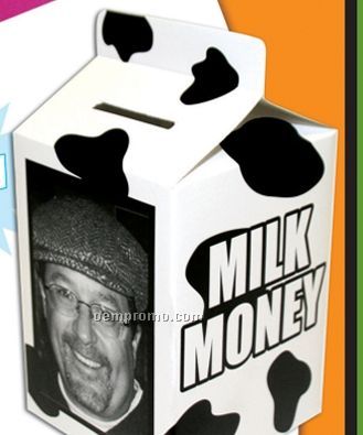 Milk Carton Bank (5 1/4"X2 3/4"X2 3/4")