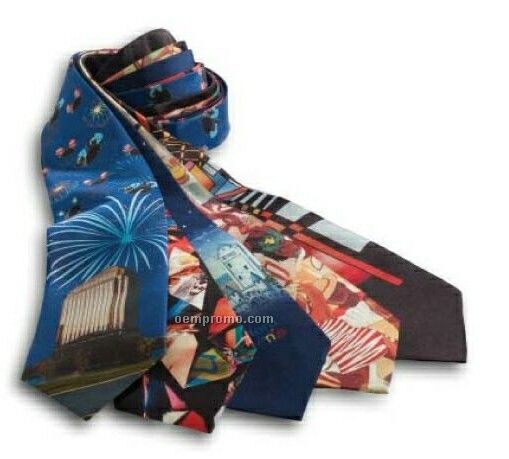 Wolfmark Custom Four Color Process Tie - Polyester