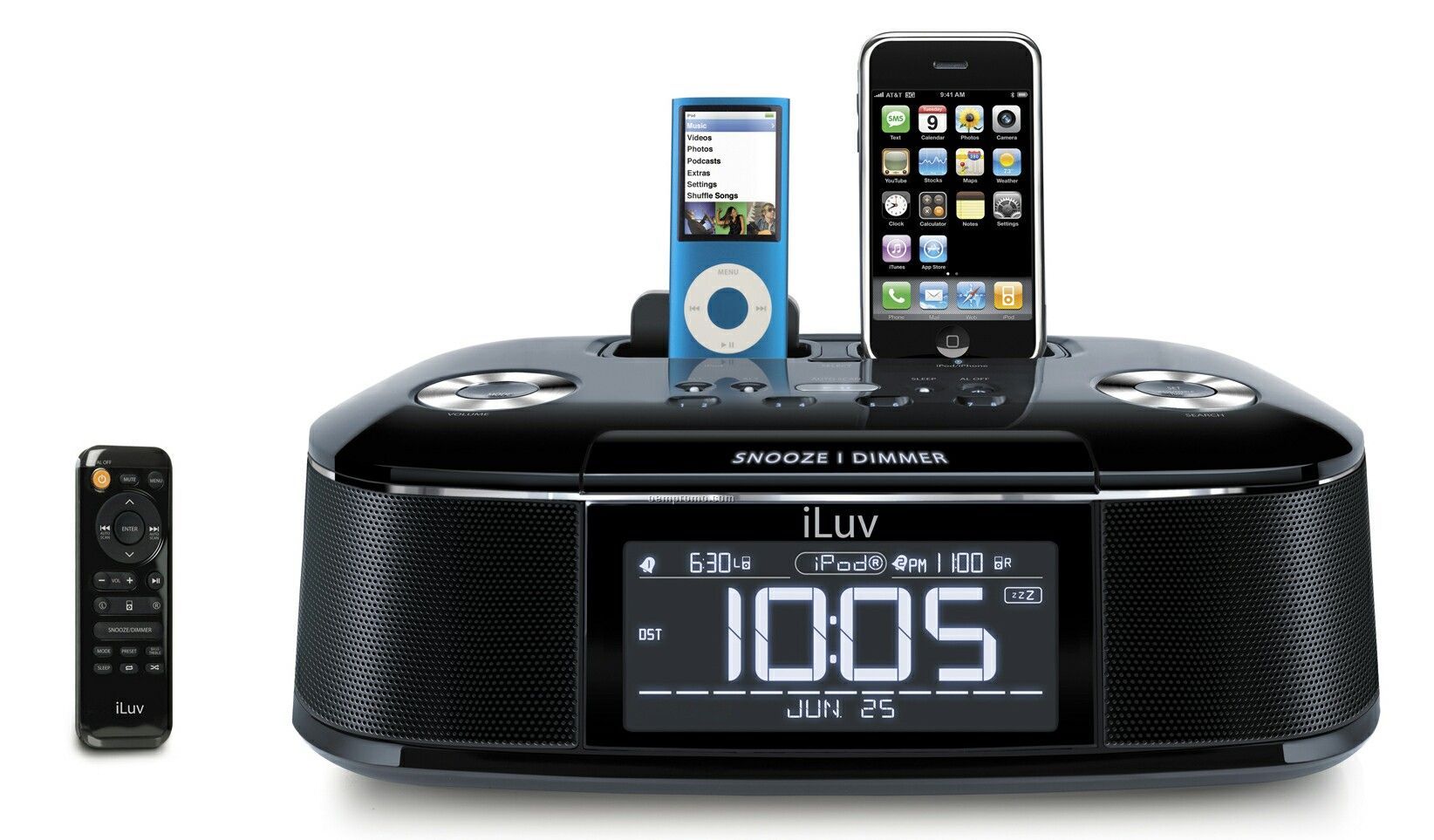 Iluv Audio System With Dual Docks And Dual Alarm Clock