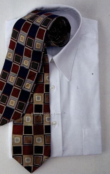 Men's Silk Tie W/ Square Pattern