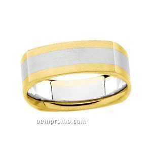 14ktt 6mm Men's Comfort Fit Wedding Band Ring (Size 11)