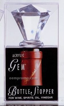 Acrylic Gem Hexagonal Diamond Bottle Stopper