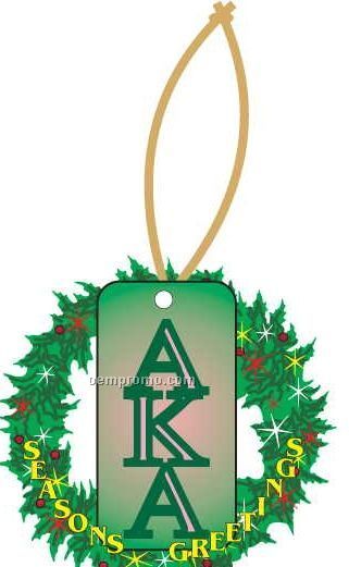 Alpha Kappa Alpha Sorority Letter Wreath Ornament/ Mirror Back(12 Sq. Inch)