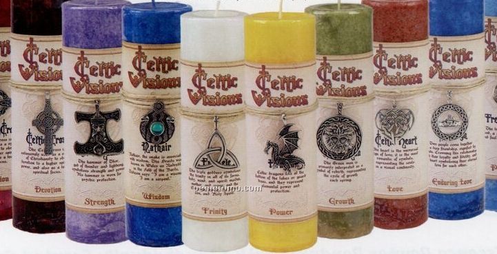 Celtic Visions Pewter Pendant W/ Scented Candle Assorted Dozen