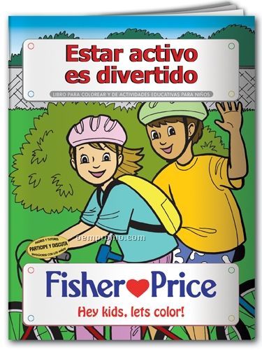 Spanish Action Pack Coloring Book W/ Crayons & Sleeve - Fitness Is Fun