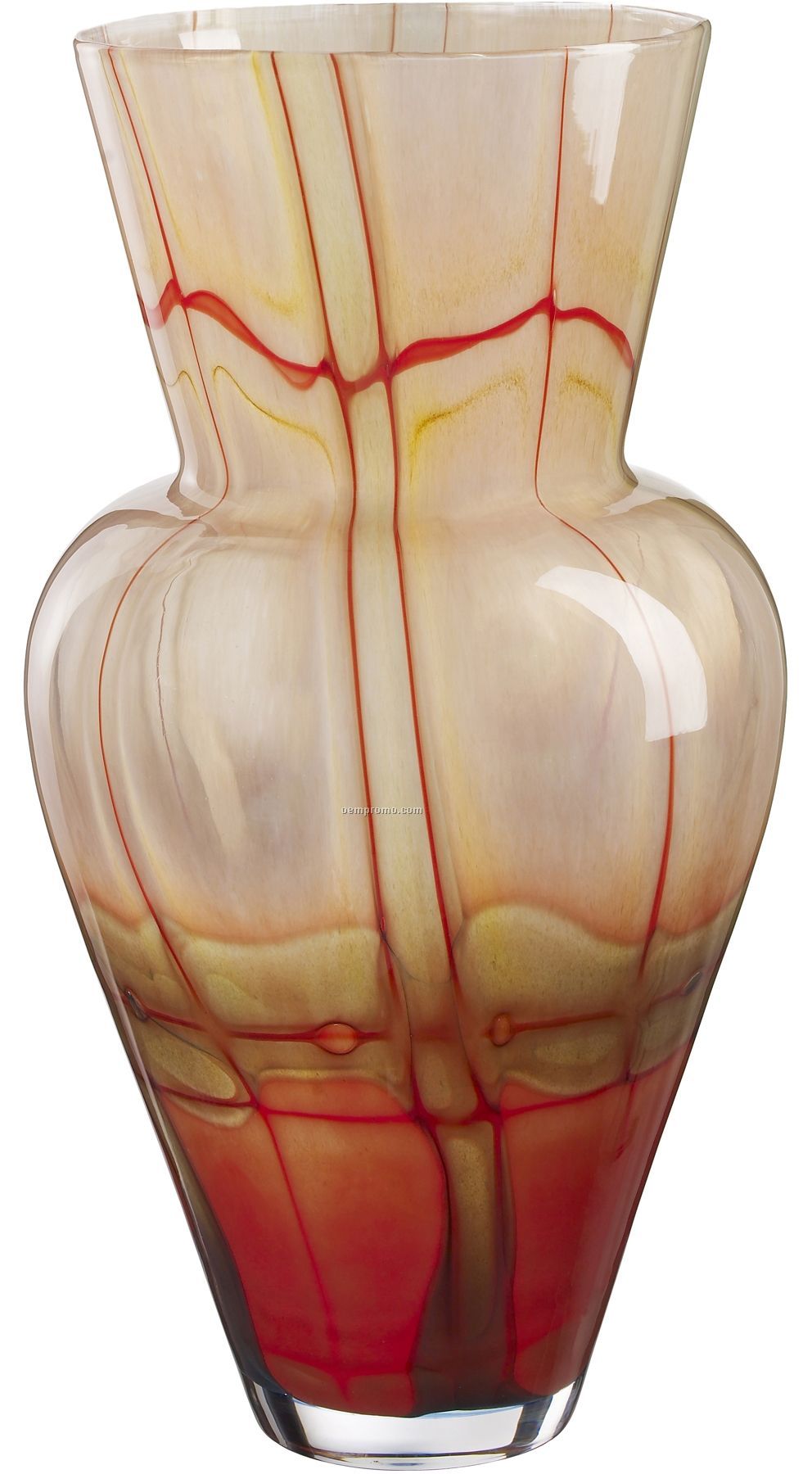Vivienne Checkered Glass Vase By Ludvig Lofgren (Orange)